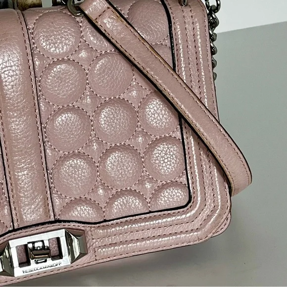 Rebecca Minkoff Love Crossbody Blush Pink Quilted Leather Feminine Quiet Luxury - Picture 15 of 15